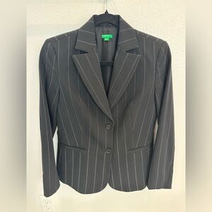 United Colors of Benetton Tailored Black Pinstripe Women's Blazer and Pants Set